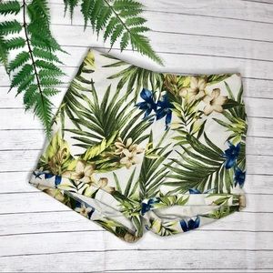 Forever 21 Tropical High Waist Shorts - Small